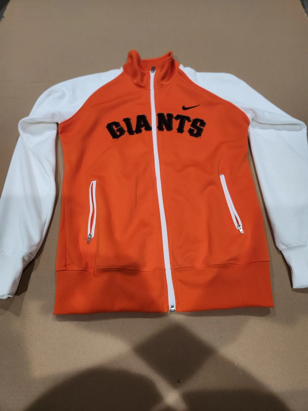 Nike Orange and White 'Giants' Full-Zip Jacket